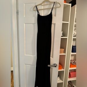 Skims black long slip dress size Small